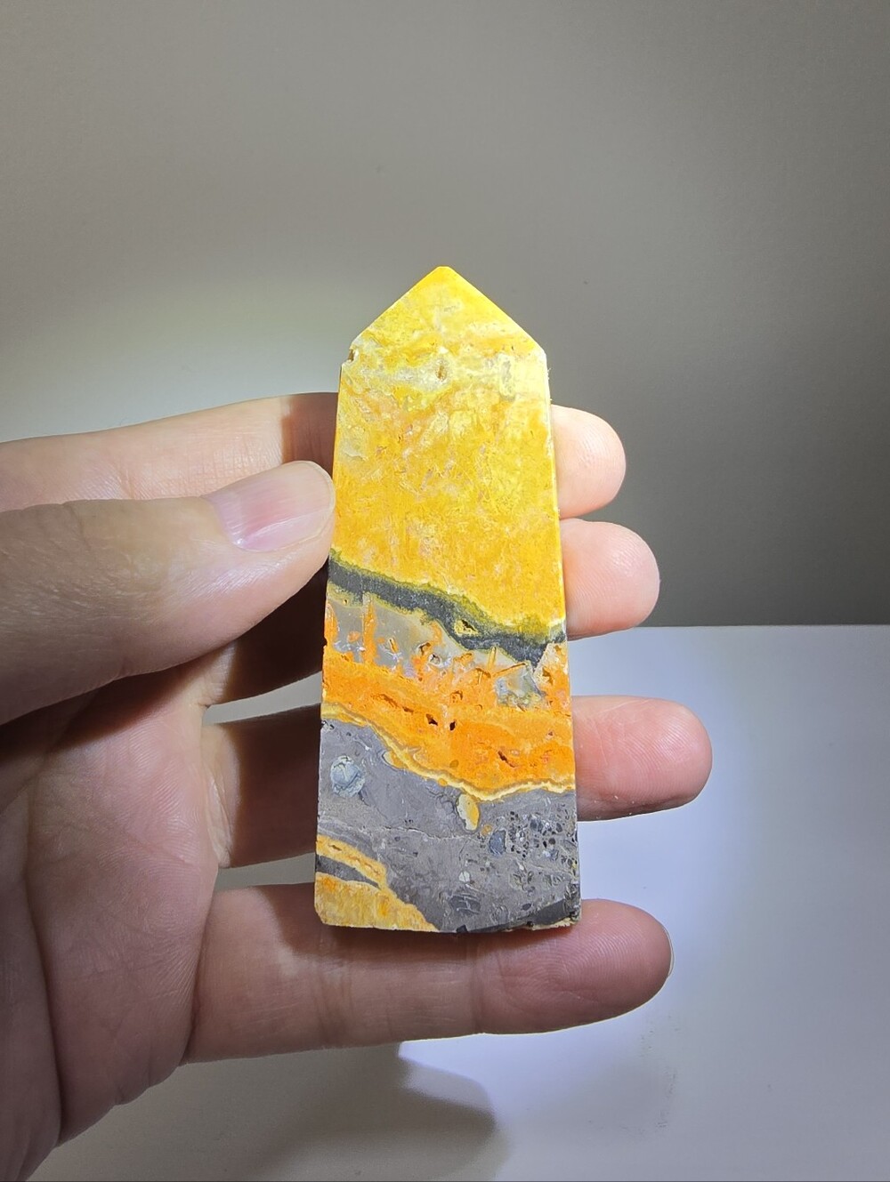 Bumblebee Jasper Crystal Tower #G